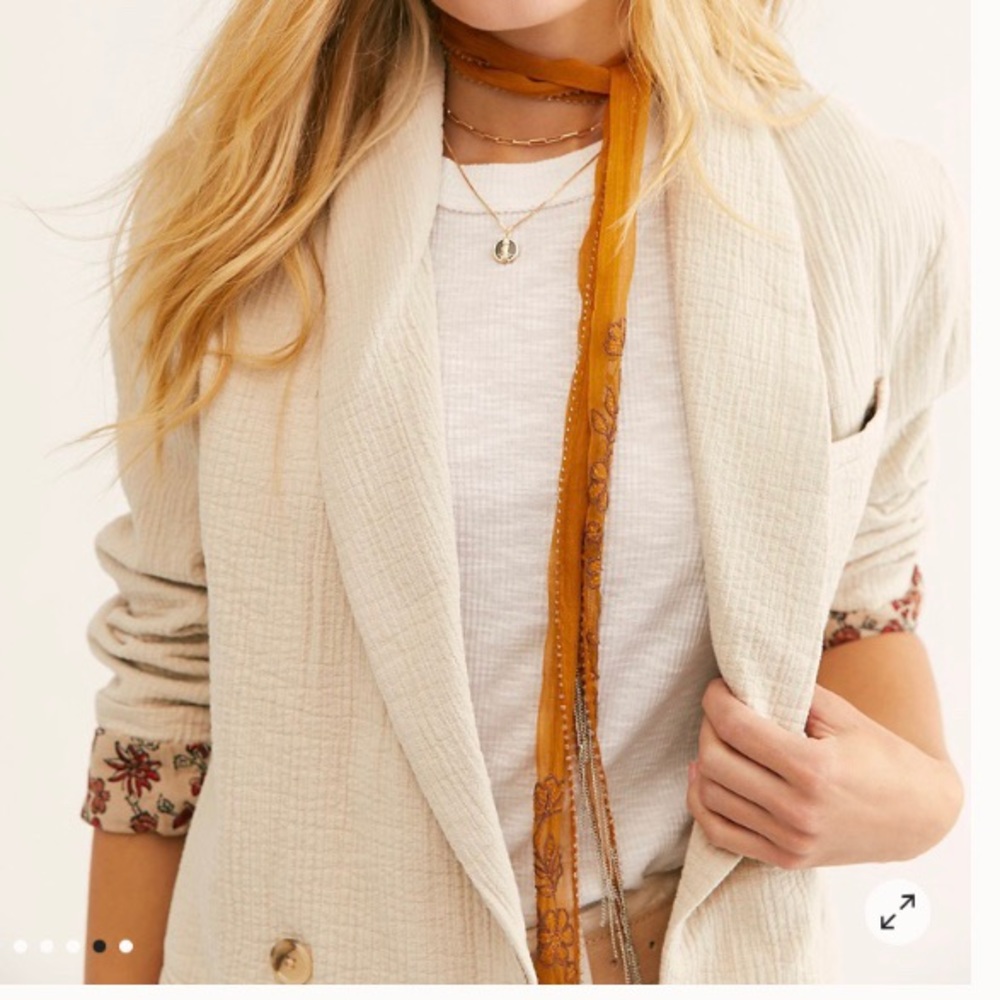 Free people Rowan blazer in Ecru